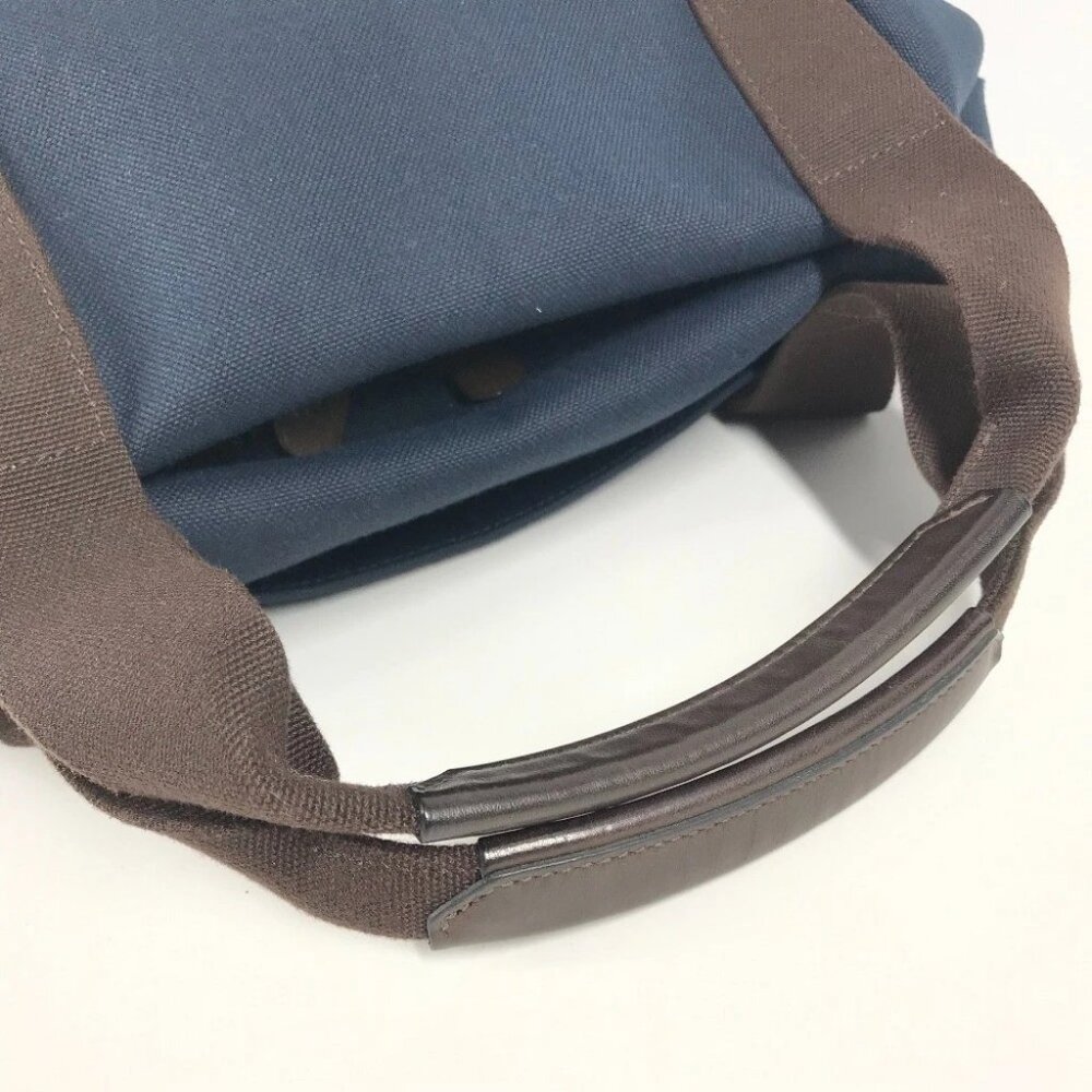 HERMES sacked panther jug room bag backpack Backpack cotton Navy/Brown - Picture 12 of 14